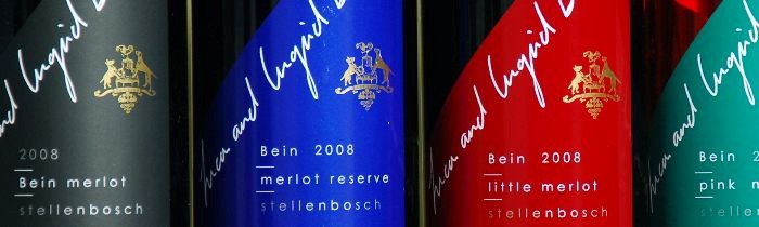 The four different Bein Merlots, originating from one single vienyard