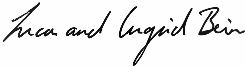 Luca and Ingrid Bein's signature